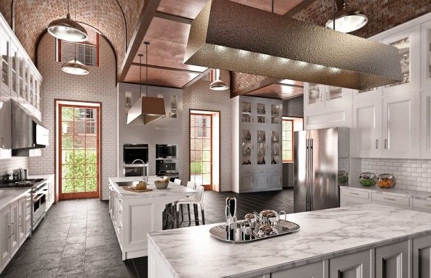 جزیره آشپزخانه کابینت چوبی MDF سفید